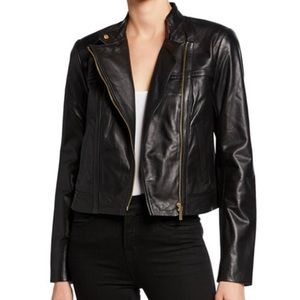 NWT NEW! Michael Kors Real Leather Moto Jacket